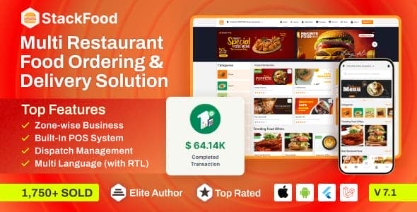 Stackfood Multi Restaurant Food Delivery App