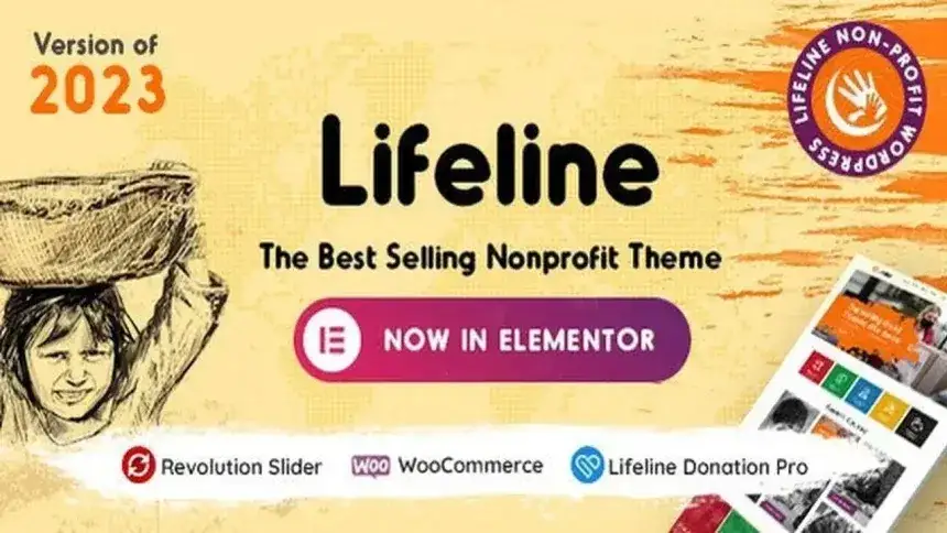 A Screenshot Of The Homepage Of A Website Created With Lifeline Ngo Charity Wordpress Theme