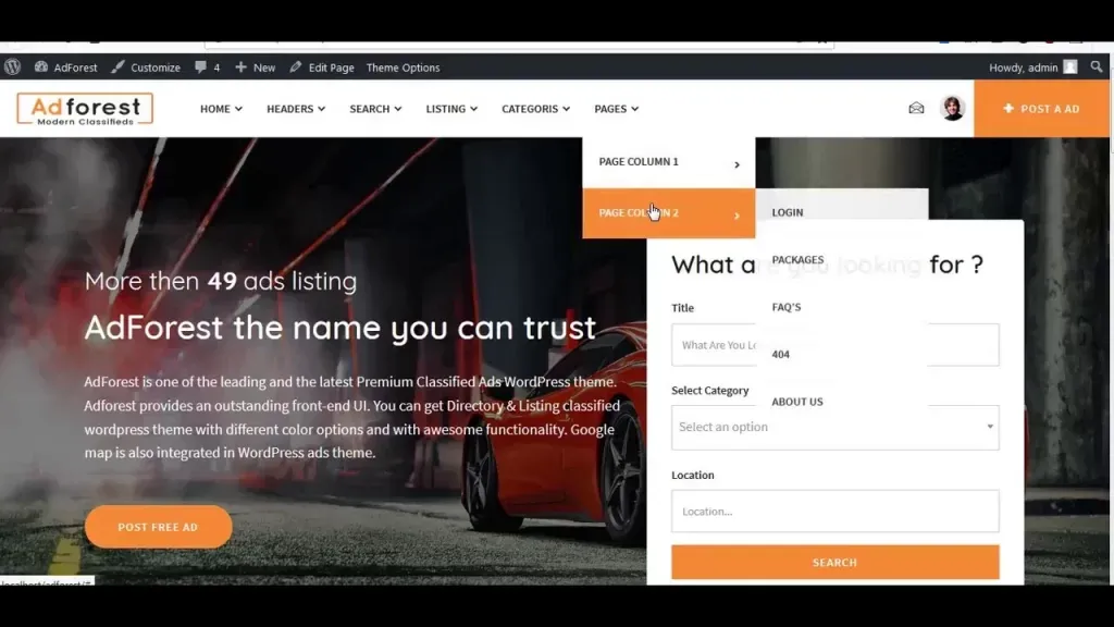 AdForest WordPress Theme For Classified Ads Free Download