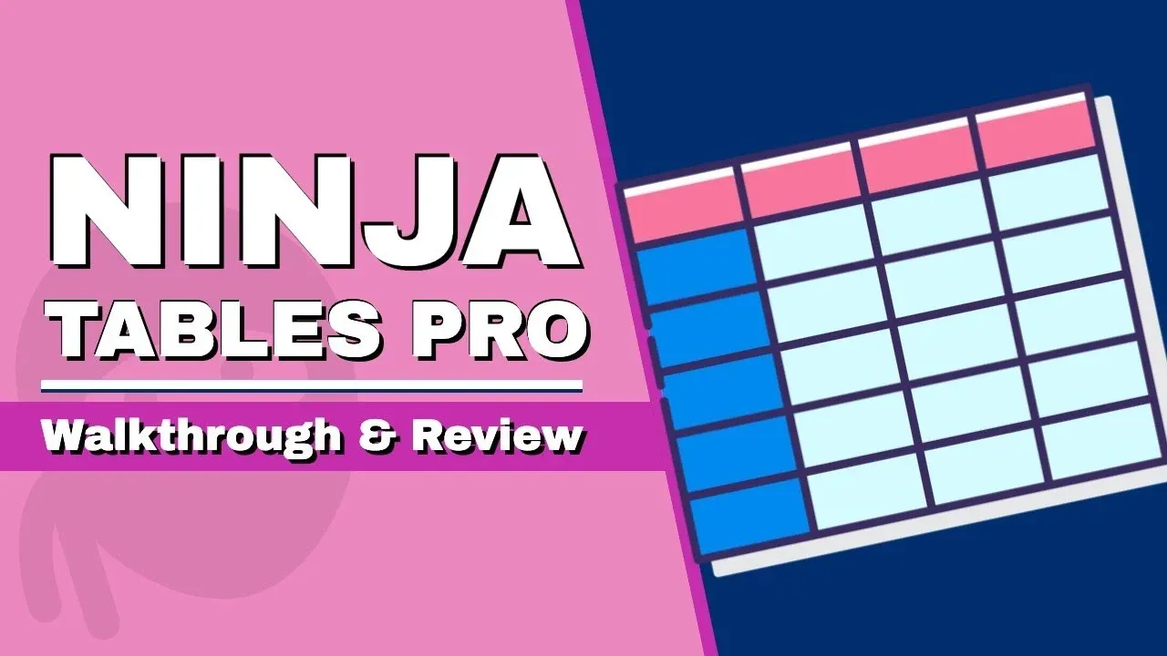 Ninja Tables Pro Wordpress Plugin | Create Responsive And Dynamic Tables