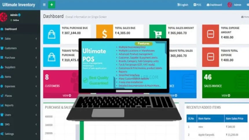 A Screenshot Of The Ultimate Pos Invoicing System Dashboard